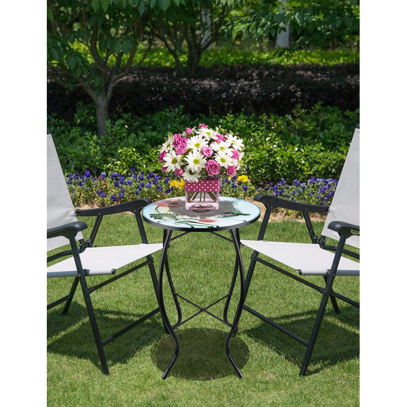 Venango Round Metal Outdoor Bistro Table , 35.6cm cm W 35.6cm cm D