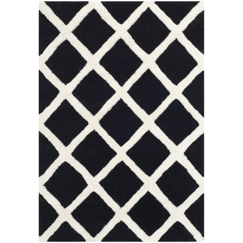 Teresita Hand Tufted Wool Geometric Rug, Rectangle 2' x 3'