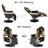 Inbox Zero Adjustable Reclining Ergonomic Swiveling PC & Racing Game Chair with Built-in Speakers and Footrest-188314216