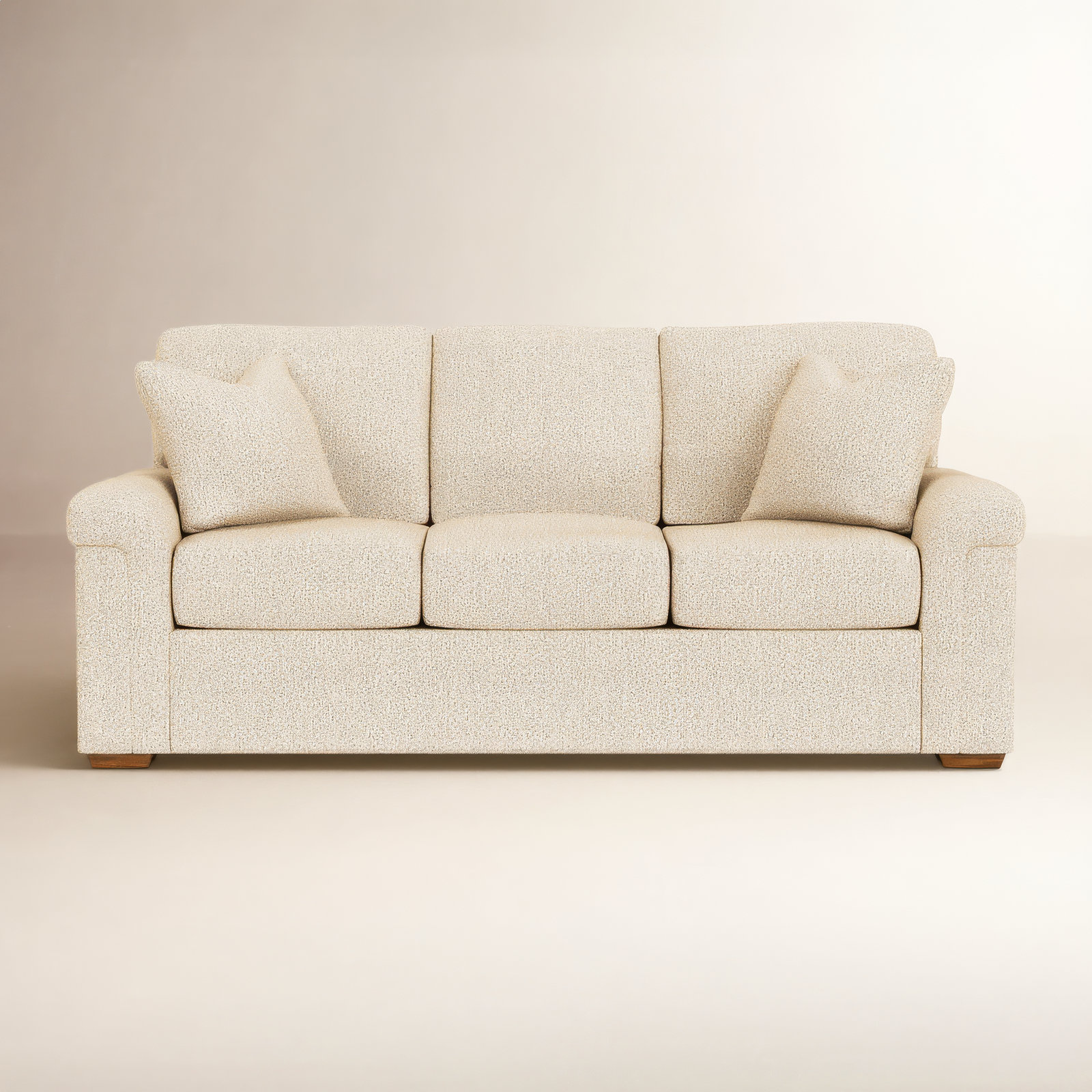 Maikel 86'' Upholstered Sofa, Beige Polypropylene/Olefin