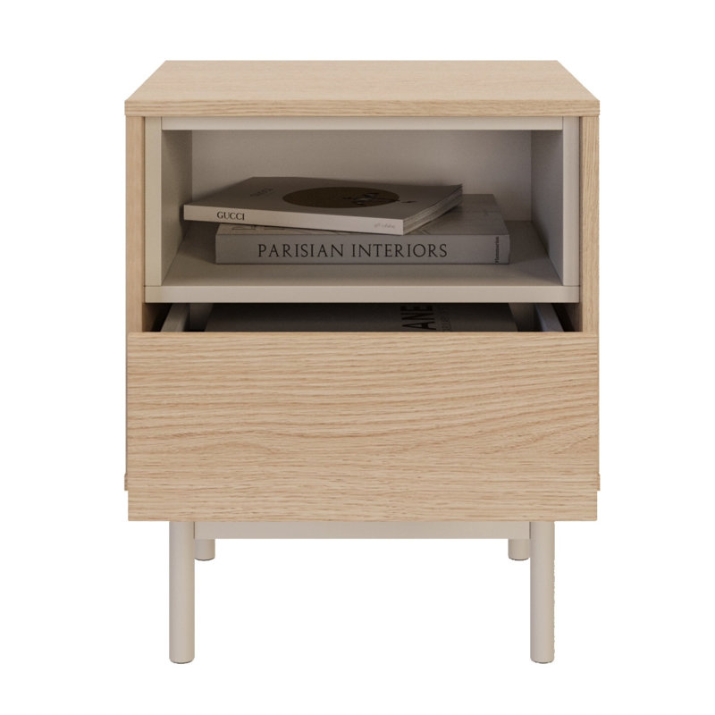 45cm W Manufactured Wood Bedside Table
