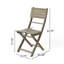 Chaises de salle à manger pliantes de 2, en bois gris, 2 chaises en bois design, aucun assemblage requis et peu encombrant