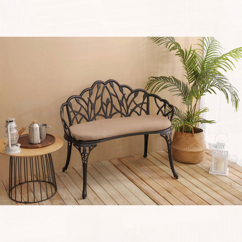 Banc de jardin Tulip, Noir