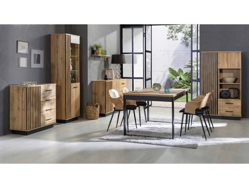 Adallyn Extendable Metal Base Dining Table