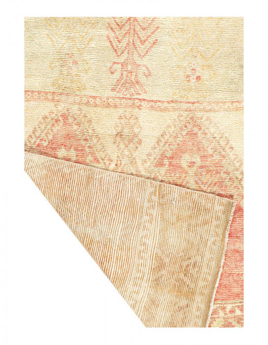 Tapis de couloir rétro Oushak 3 pi 2 po x 13 pi 7 po