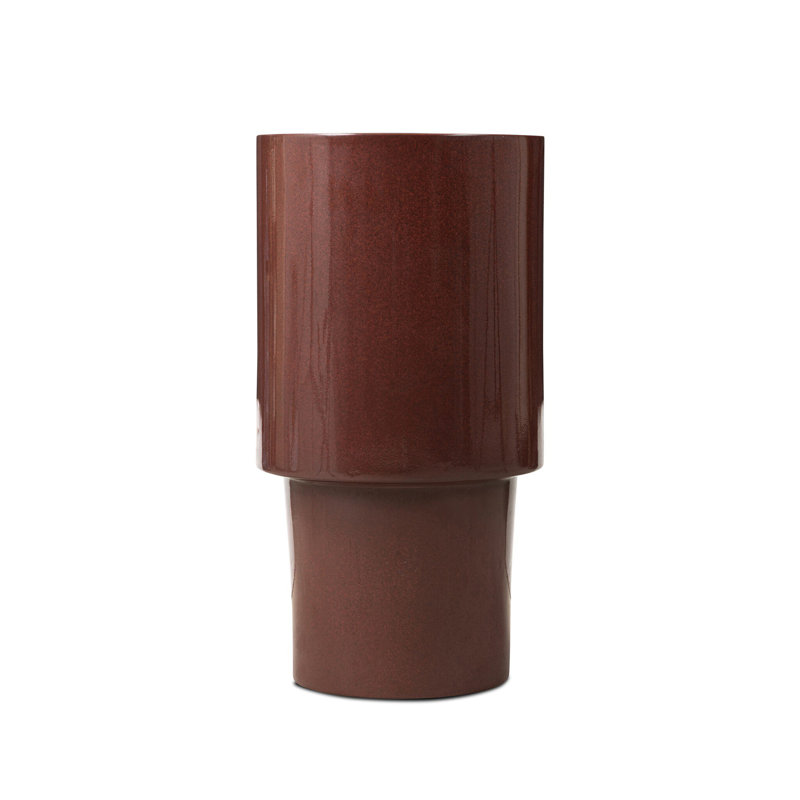 PINKO End Table, Smooth Red Concrete