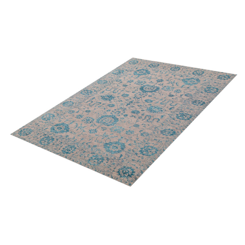 Tapis héritage gris clair noué à la main de conception unique 6 pi 1 po x 8 pi 11 po