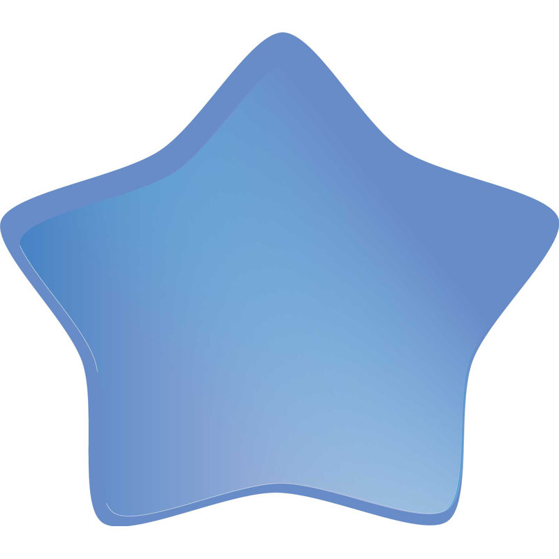 Adhésif décoratif étoile douce, H 42,5 po x l 48 po, Bleu