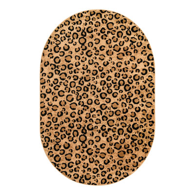 Testerman Animal Print Light Brown Area Rug