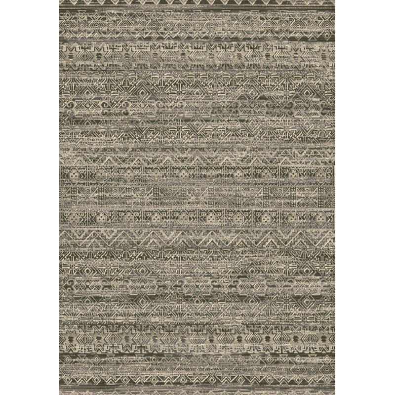 Tapis abstrait vert Dobromir, Rectangle 5 pi 3 po x 7 pi 7 po
