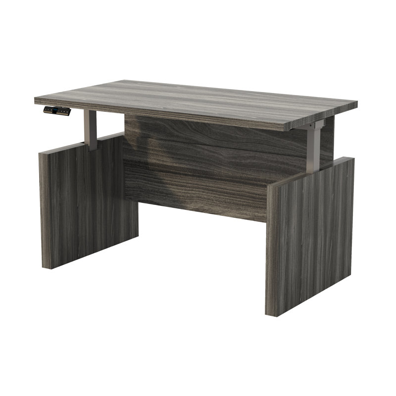 Aberdeen Height-Adjustable Standing Desk, Mocha Laminate, 49.25" H x 72" W x 36" D