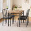 Ensemble de 5 chaises de table de salle à manger pour petits espaces, ensemble de table de salle à manger pour 4 personnes, ensemble de table de salle à manger carrée, appartement, rétro-125472533-125472534