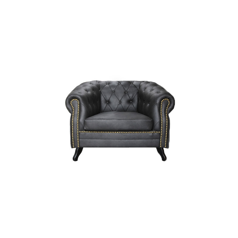 Faux Leather Chesterfield Chair
