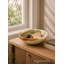 Bol décoratif en onyx naturel, récipient en pierre multicolore fabriqué à la main, objet décoratif minéral pour table basse, entrée, étagère et décoration intérieure, 20 cm de diamètre et 6,5 cm de hauteur