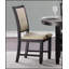 Ensemble de 2 magnifiques chaises d'appoint en bois à finition noire avec revêtement en tissu texturé beige pour plus de confort et de style-1551155896
