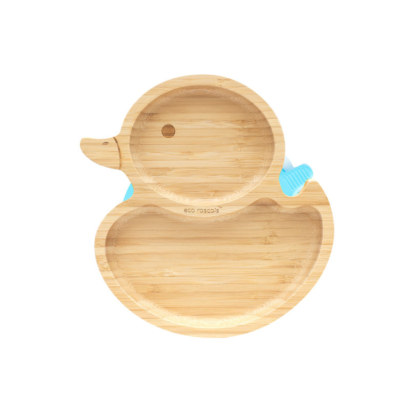 Bamboo Duck Plate, Blue