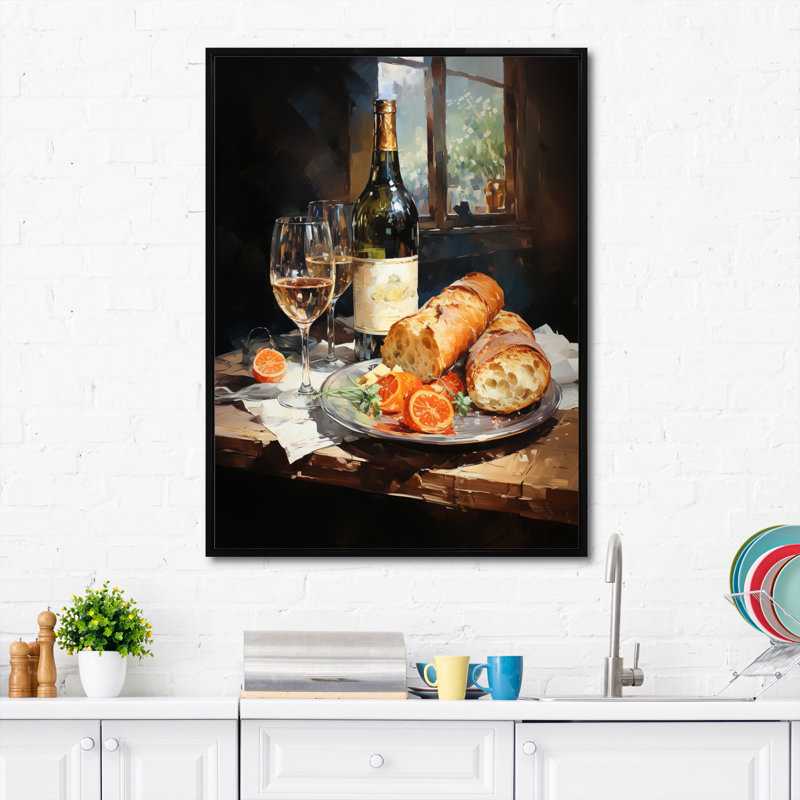 Hecket Food Beer A Festive I, H 32 po x l 24 po x P 1 po, Cadre flottant noir