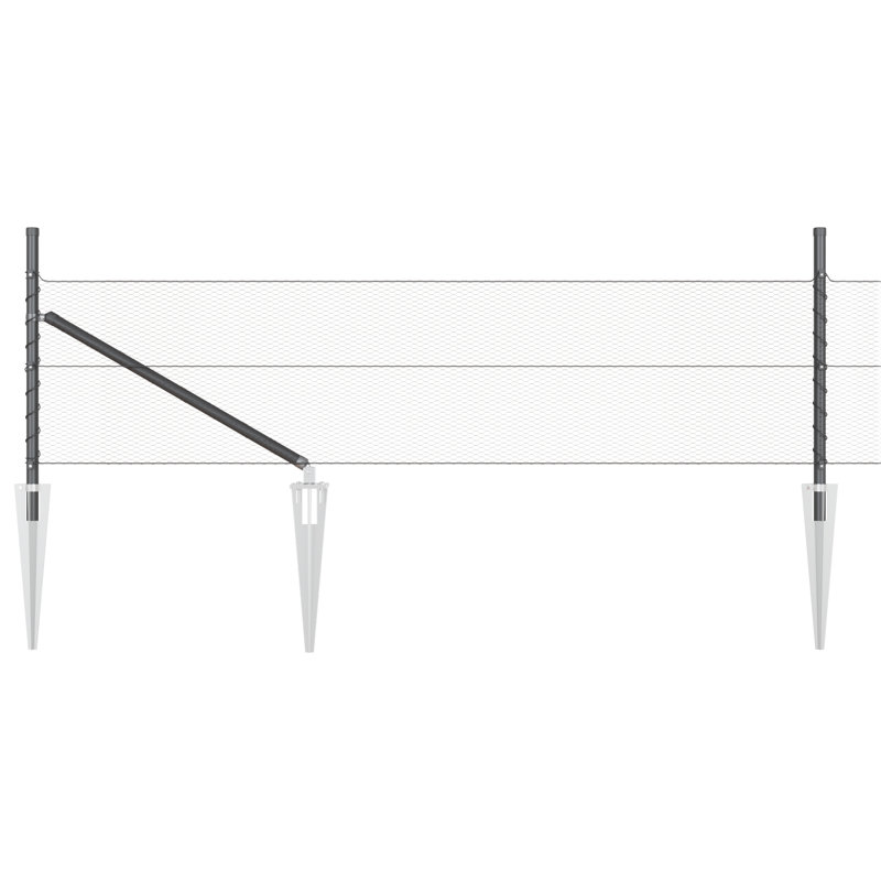 Hexagon Fence Steel, 80cm H x 1000cm W