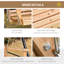 Balancelle en bois 3 places avec table basse pliante