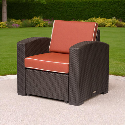 Fauteuil d'appoint 33 po avec coussin rouge 33 po
