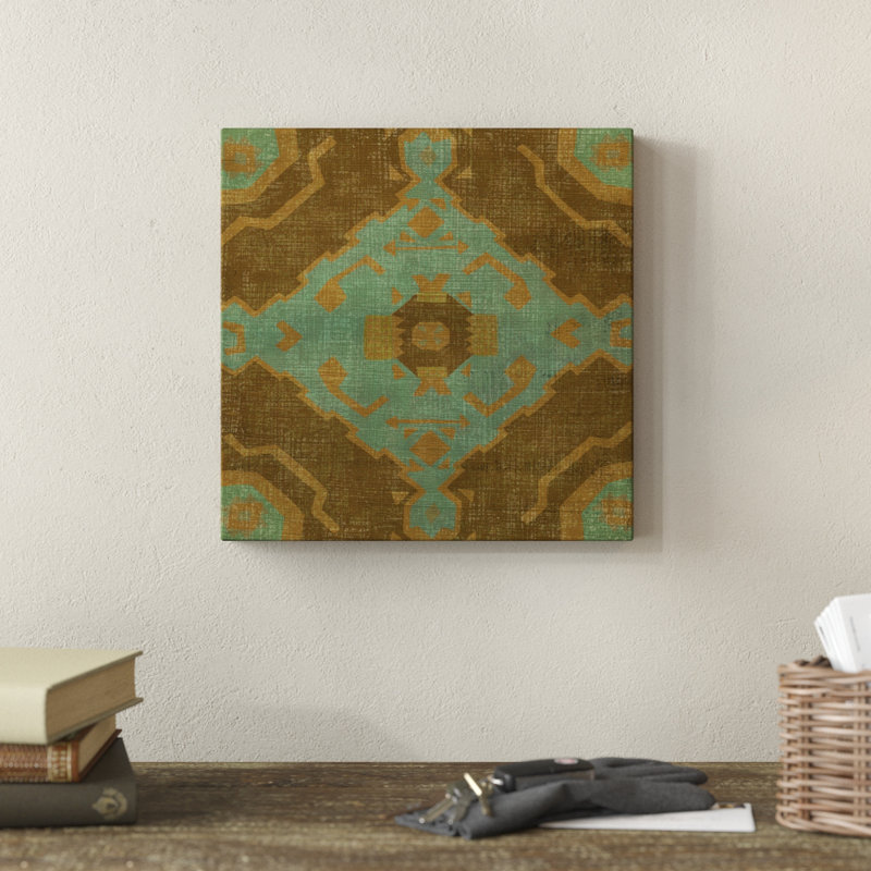 «Western Weave IV», peinture sur toile, H 12 po x l 12 po