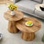 table basse emboîtable, table basse de style médiéval-moderne, avec placage de grain de bois, ensemble de tables basses rondes et d'appoint classiques, salon simple, table de centre de bureau-1767543493-1767543495