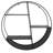 Modern Metal Wall Shelf with Round Geometric Frame and Tiered Open Storage-704408157