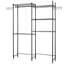 Support de séchage sur 5 niveaux pour laveuse et sécheuse, noir, tablettes réglables - Rouille, idéal pour les petites tablettes de salle de lavage, avec dispositif de basculement, structure haute résistance