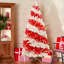 Arbre de Noël artificiel 6 pi avec 300 lumières à DEL et 900 branches flexibles, arbre de Noël en forme de canne de bonbon, arbres de Noël créatifs, décorations de Noël