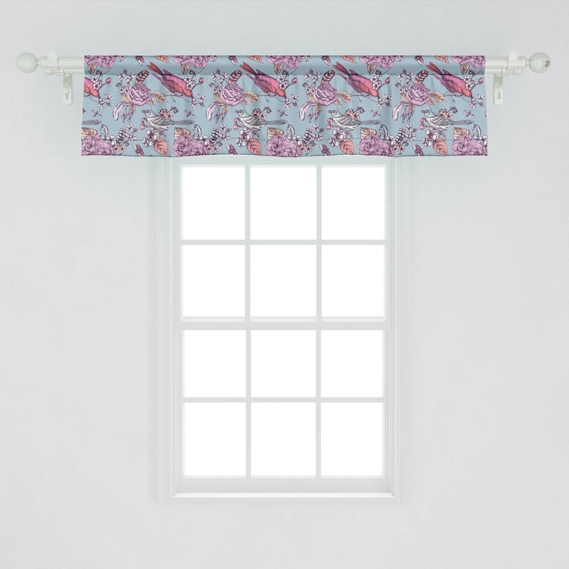 Multicolore paquet de 2 cantonnières et fleurs 54 po x 12 po Ambesonne