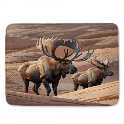 Tapis de bain Moose In Desert Landscape