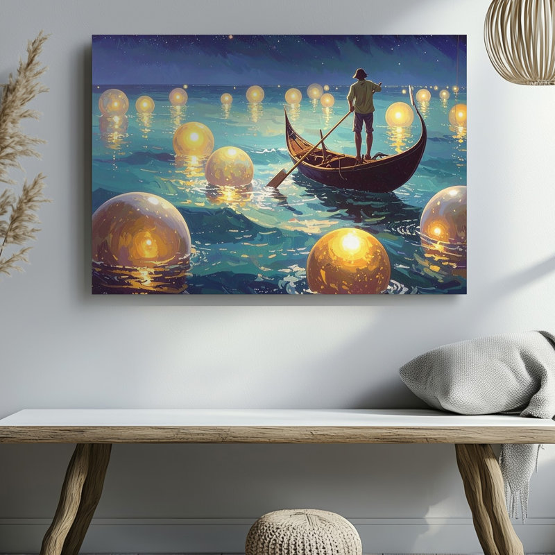 Art mural sur toile Celestial Gondola, H 9 po x l 12 po