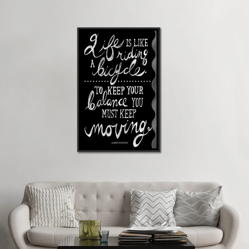 Art textuel sur toile, H 26 po x l 18 po x P 1,5 po, Toile avec cadre noir, Pas de tapis
