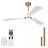 Ceiling Fans with Lights 52 Inch, Quiet 3CCT Modern LED Ceiling Fans with Remote for Bedroom, Living Room, Kitchen, 6 Speeds, Reversible DC Motor, Timer, Memory, White Gold-735518448-735518446