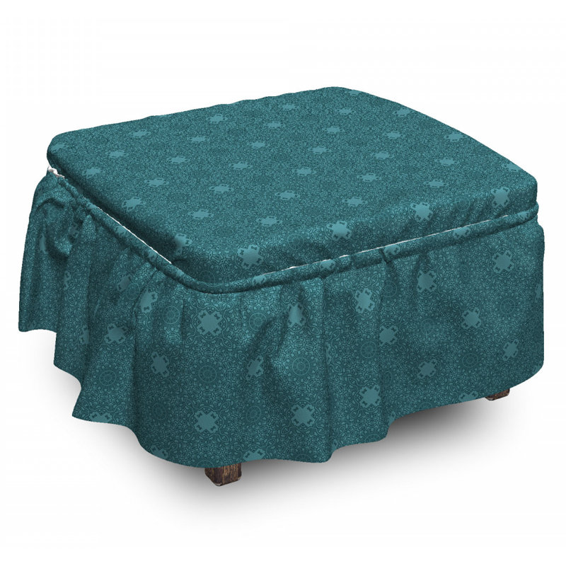 Box Cushion Ottoman Slipcover