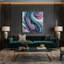 Abstrait art fluide sur toile grise 32-278525712