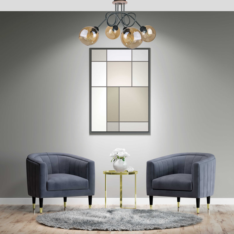 Bernadett Glass Semi Flush Mount, Yellow