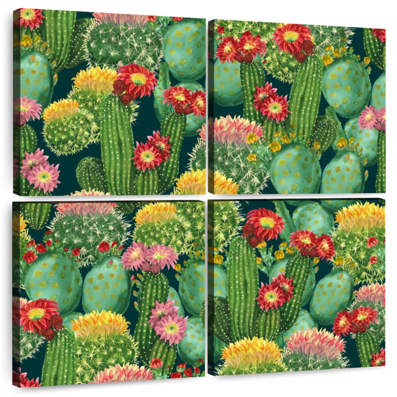 Harnek Colorful Cactus, 32" H x 32" W