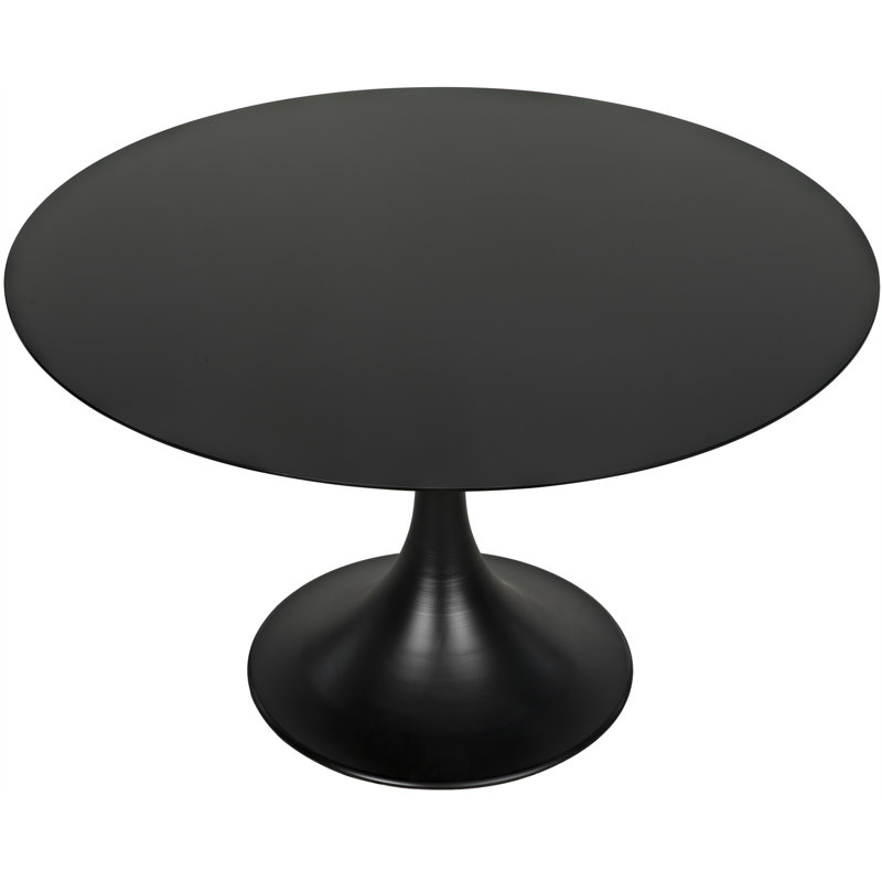 Mid-Century Modern 48" Round Wood Dining Table