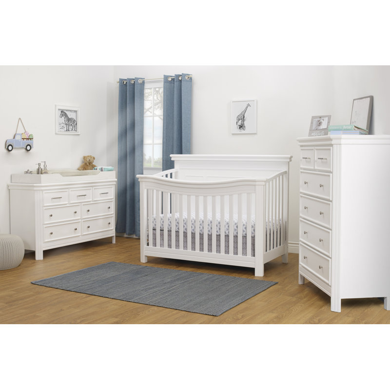 Lit de bébé convertible 4-en-1 Finley Lux, Gris patiné