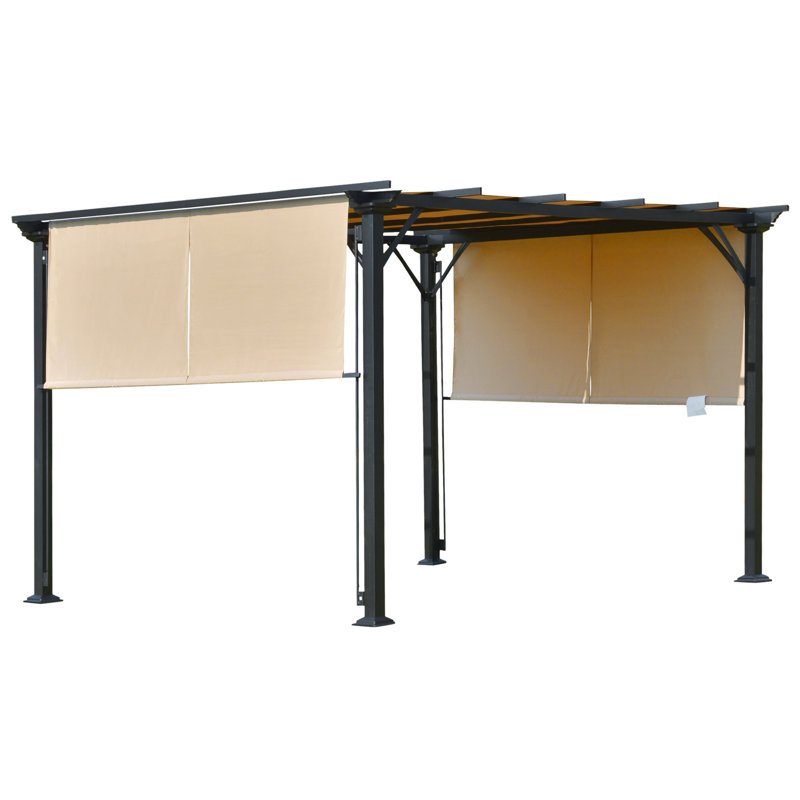 Steel Patio Gazebo, 12' x 10', Beige