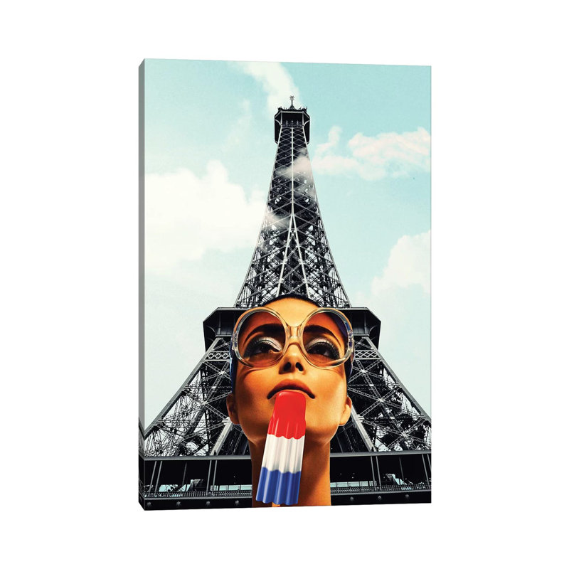 Summer In Paris by Kiki C Landon - Print on Canvas, 30.48cm H x 20.32cm W x 1.91cm D, Wrapped Canvas