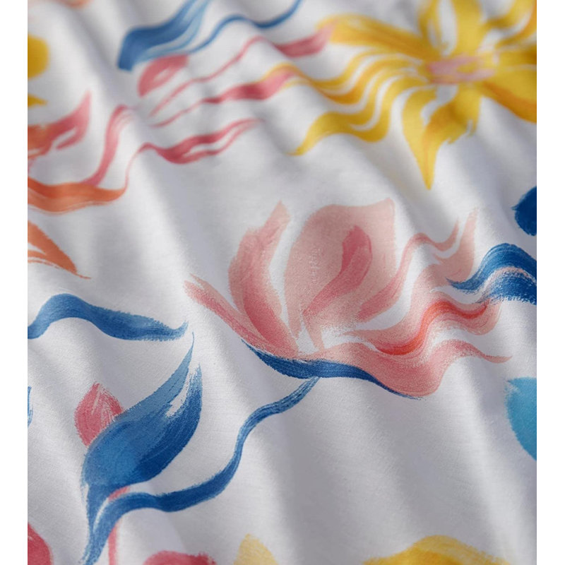 Ellent Polyester Floral Duvet Cover Set with Pillowcases, Super King Duvet Cover + 2 Standard Pillowcases