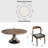 4-8 Seats Solid Wood Round Dining Table Walnut Kitchen Room Set-1323141056-1323141068