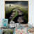 Toile avec cadre flottant or
