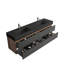 Meuble-lavabo 72 po avec lavabo en quartz noir mat Grace