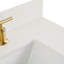 Ensemble de meuble-lavabo simple autoportant 30 po avec plateau en quartz blanc pur et vasque en céramique Addisin-251690528-251690530