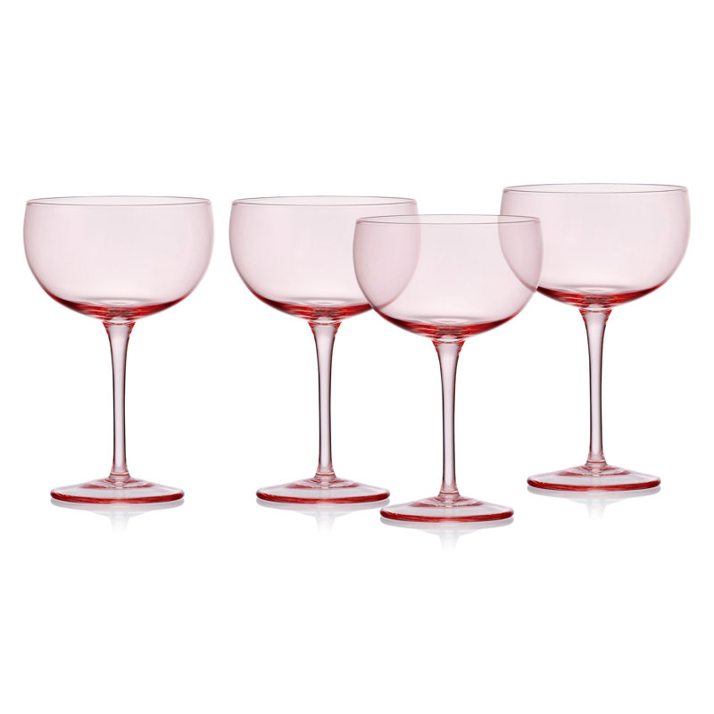 Verres Darbie Angell Vibrance, ensemble de 4, Rose