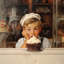 «The best cupcake», impression mat brun encadrée pour la décoration-1292845216