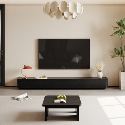94" - 134"Modern TV Stand With Soft-Close Drawers No Assembly Wood TV Console Modern Freestanding Entertainment Center 3 Sizes TV Console by Brayden Studio